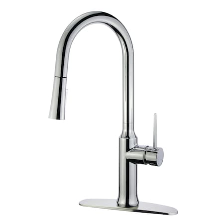 Gourmetier LS2721NYL Single-Handle Pull-Down Kitchen Faucet, Polished Chrome LS2721NYL